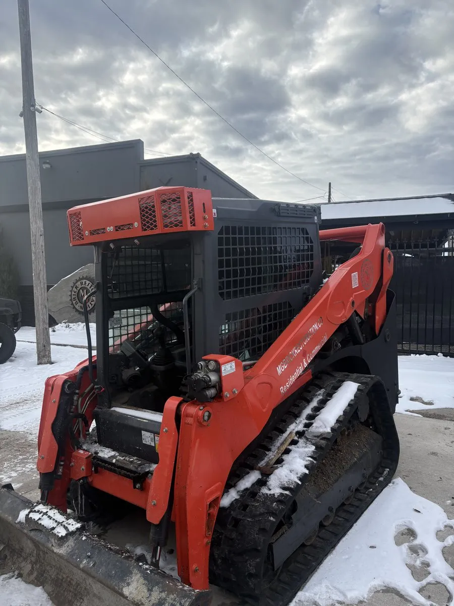 Skid steer structural weld repair in progress
